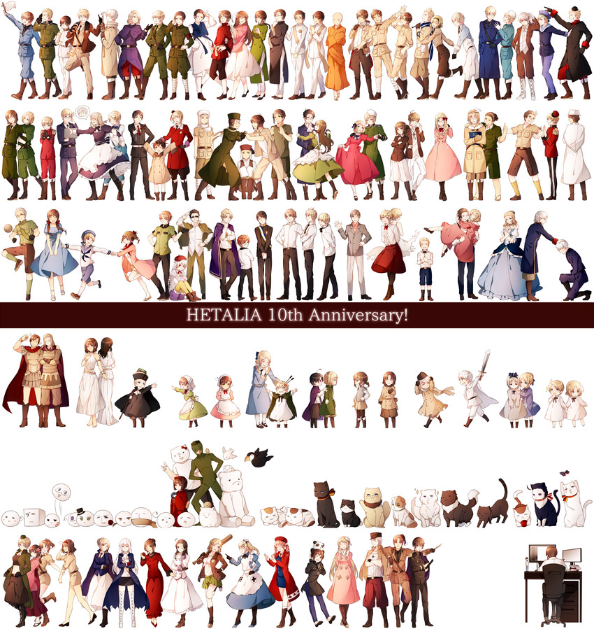 hello kitty, belarus, taiwan, hungary, liechtenstein, and 80 more (real life and 3 more) drawn by hizuki_miya