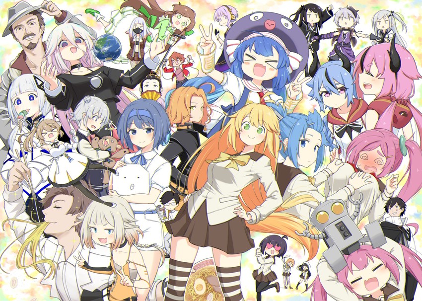 yuzuki yukari, ia, tsurumaki maki, otomachi una, flower, and 23 more (vocaloid and 8 more) drawn by shiyoheee