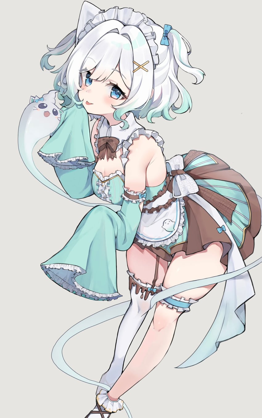 mint fantome and wisps (indie virtual youtuber) drawn by oimo_0imo