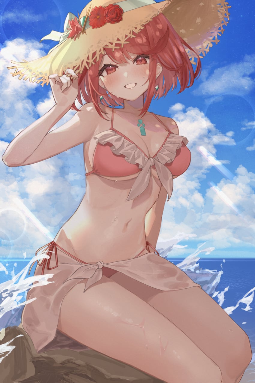 pyra (xenoblade chronicles and 1 more) drawn by mia_cbx