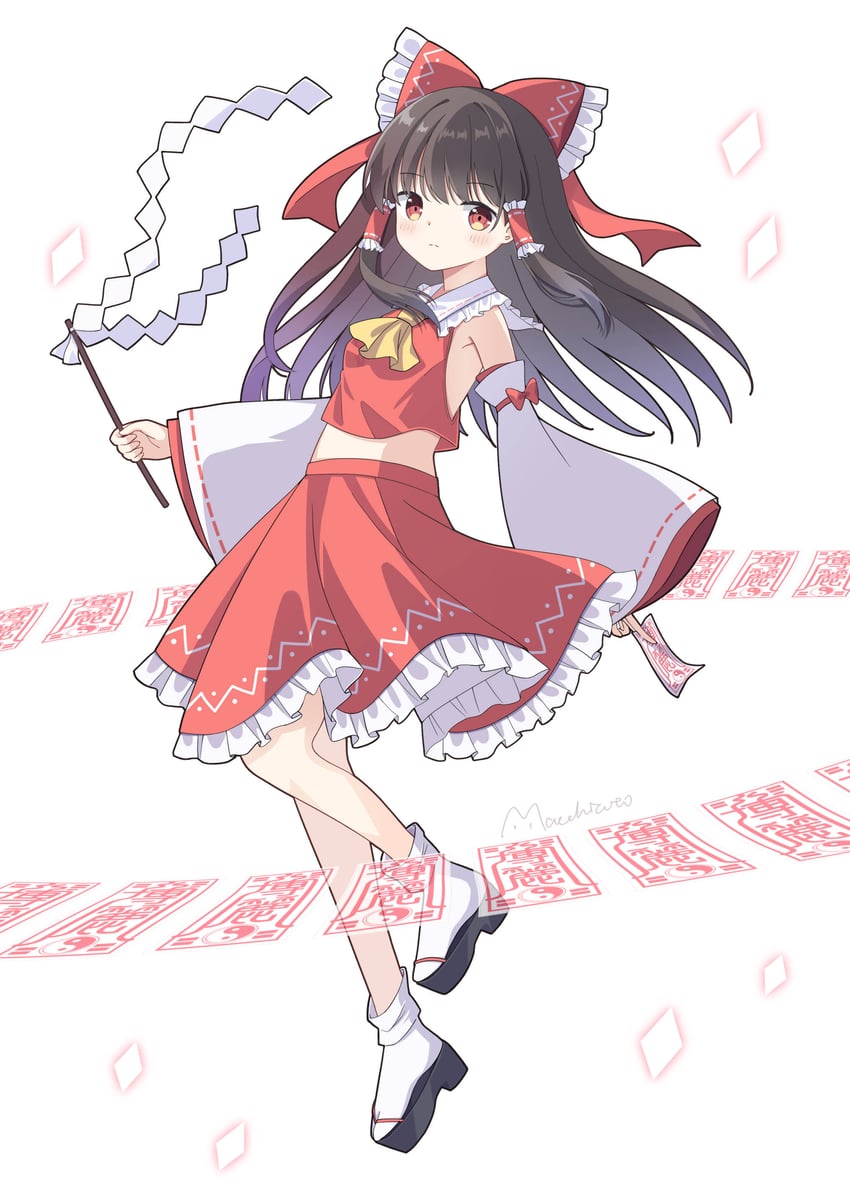 hakurei reimu (touhou) drawn by kk0220