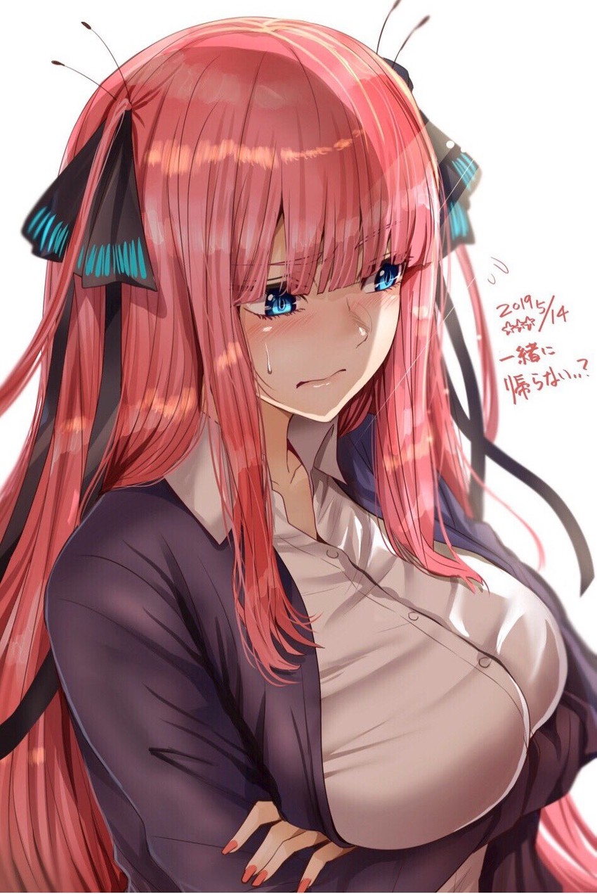 nakano nino (go-toubun no hanayome) drawn by gunjyou_(gunjyou_00)
