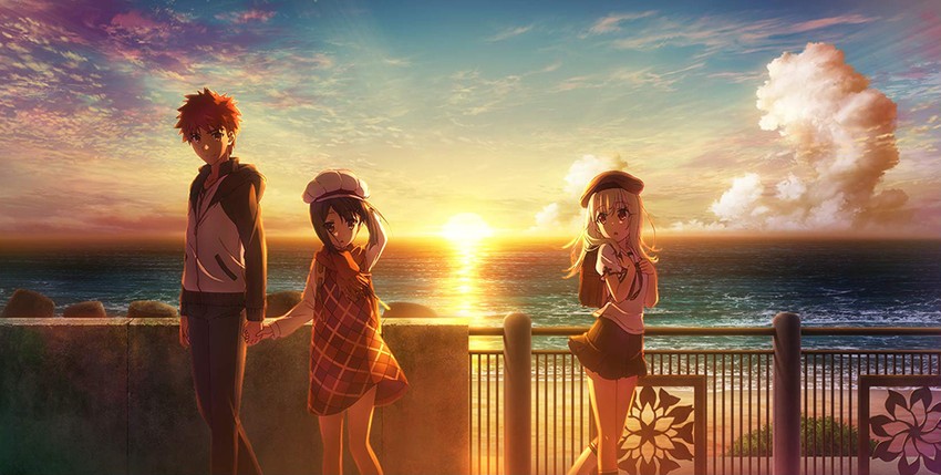 illyasviel von einzbern, emiya shirou, and miyu edelfelt (fate and 1 more)