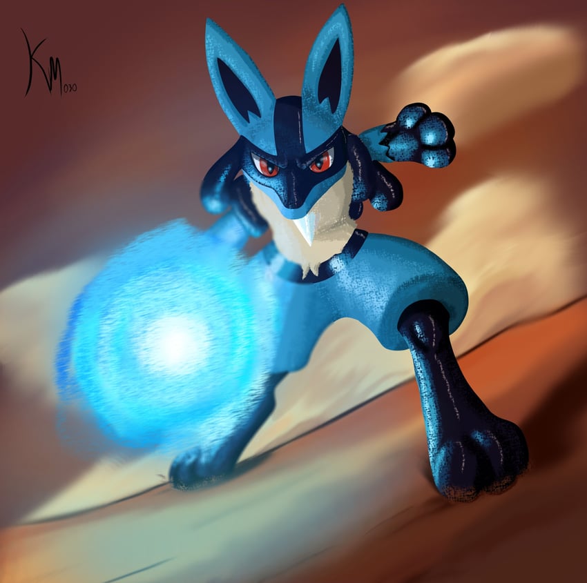 lucario (pokemon) drawn by krusemeister030