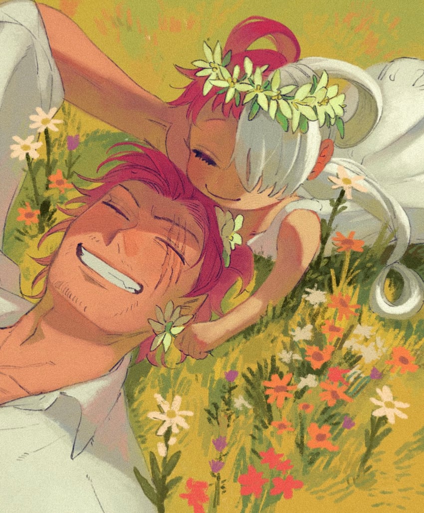 uta and shanks (one piece and 1 more) drawn by konekomarururu