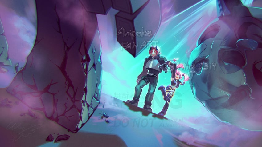 coral, glalie, sidian, and garganacl (pokemon and 1 more) drawn by wing_(wing_0319)