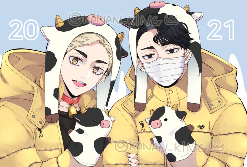 miya atsumu and sakusa kiyoomi (haikyuu!!) drawn by kakan_king