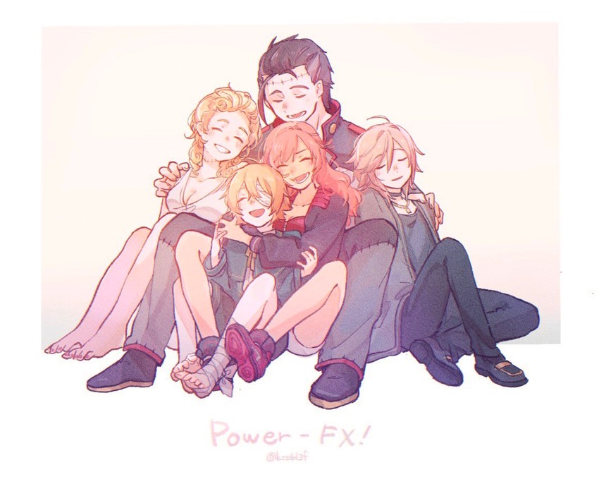 oliver, yohioloid, big al, sweet ann, and ruby (vocaloid) drawn by mi_no_take