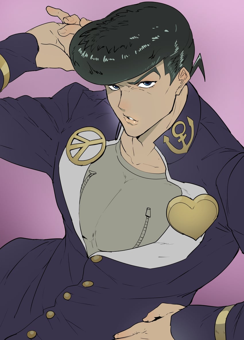 higashikata josuke (jojo no kimyou na bouken and 1 more) drawn by sasaki_tatsuya