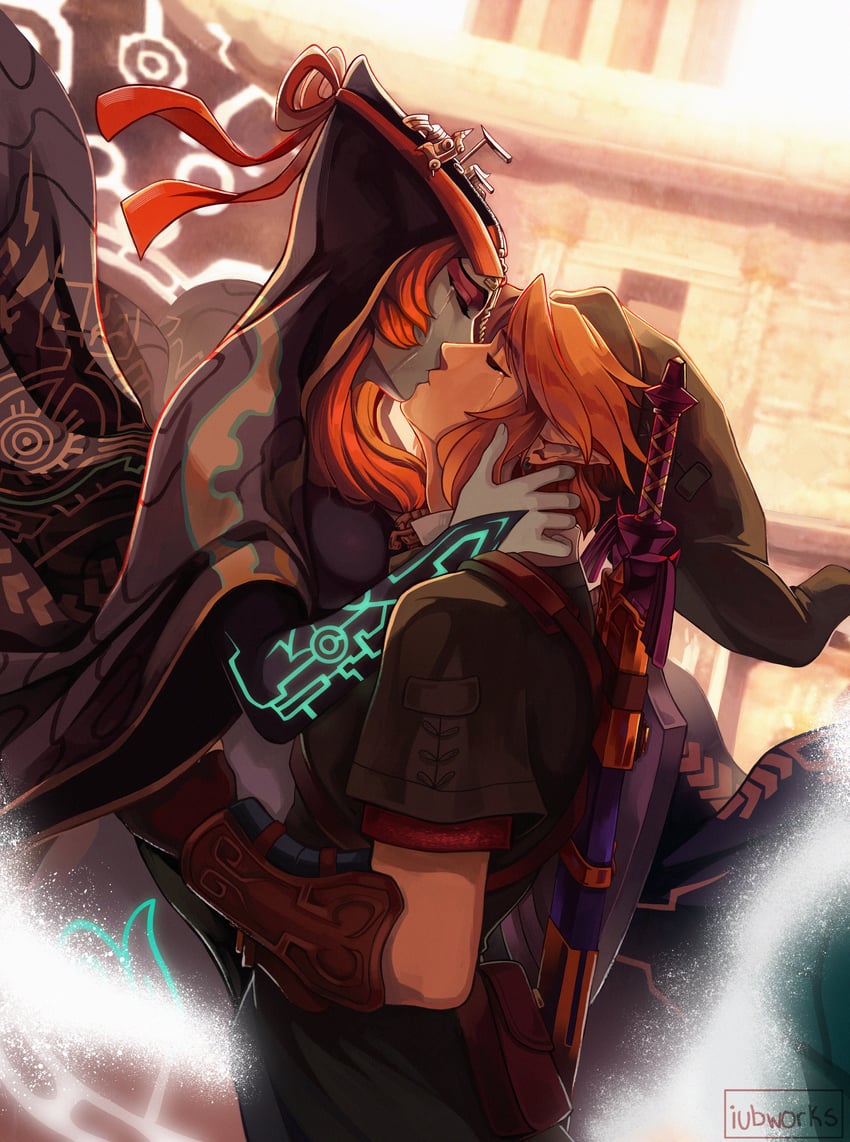 link and midna (the legend of zelda and 1 more) drawn by iubworks