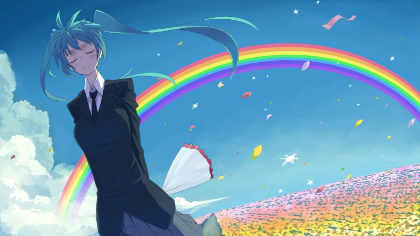 hatsune miku (vocaloid and 1 more) drawn by kasuga_ayumu_(haruhipo)