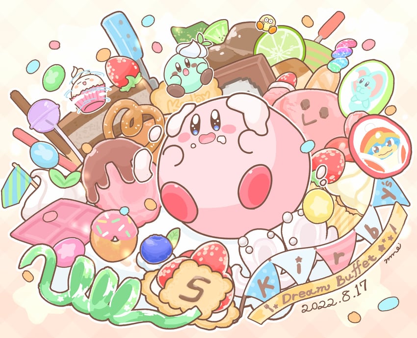 kirby, king dedede, and elfilin (kirby and 1 more) drawn by c333mnno