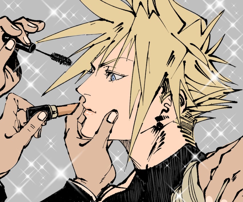 cloud strife (final fantasy and 1 more) drawn by jonya