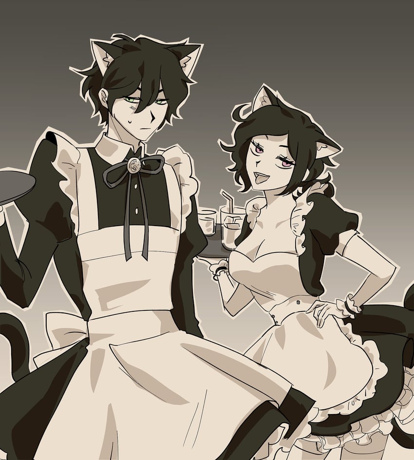 ashley graves and andrew graves (the coffin of andy and leyley) drawn by wh_nya