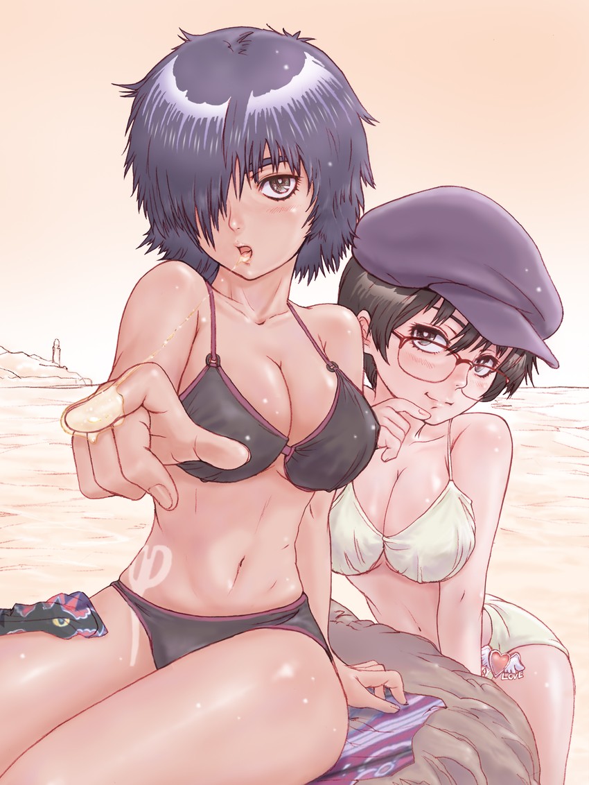 urabe mikoto and oka ayuko (nazo no kanojo x) drawn by yoshikawa_kazunori