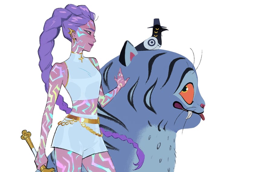 rumi, derpy, and sussie (kpop demon hunters) drawn by nixxez2