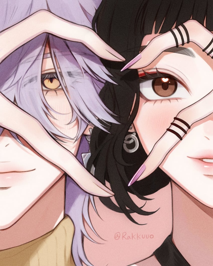 zoey and mystery (kpop demon hunters) drawn by hamu_(ishamu)