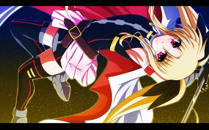 fate testarossa and bardiche (lyrical nanoha and 3 more) drawn by tappa_(esperanza)