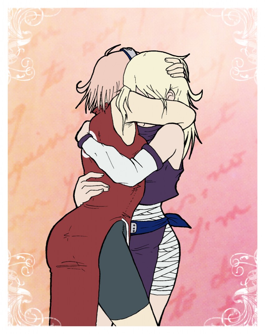 haruno sakura and yamanaka ino (naruto) drawn by hey_mayonegg