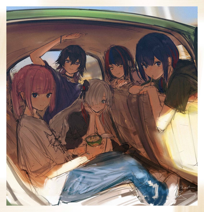 isekaijoucho, kaf, rim, koko, and harusaruhi (kamitsubaki studio) drawn by isshiki_(ffmania7)