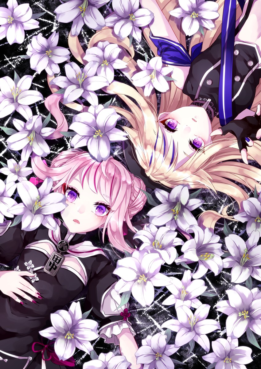 tanaka hime and suzuki hina (himehina channel) drawn by konati_e