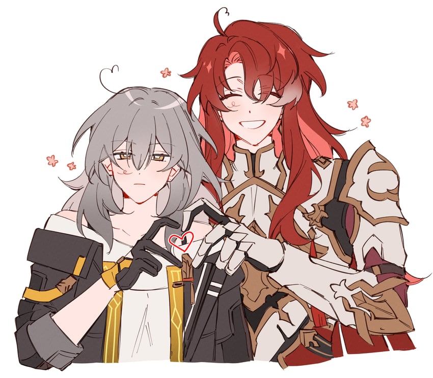 trailblazer, stelle, and argenti (honkai and 1 more) drawn by majunjuu