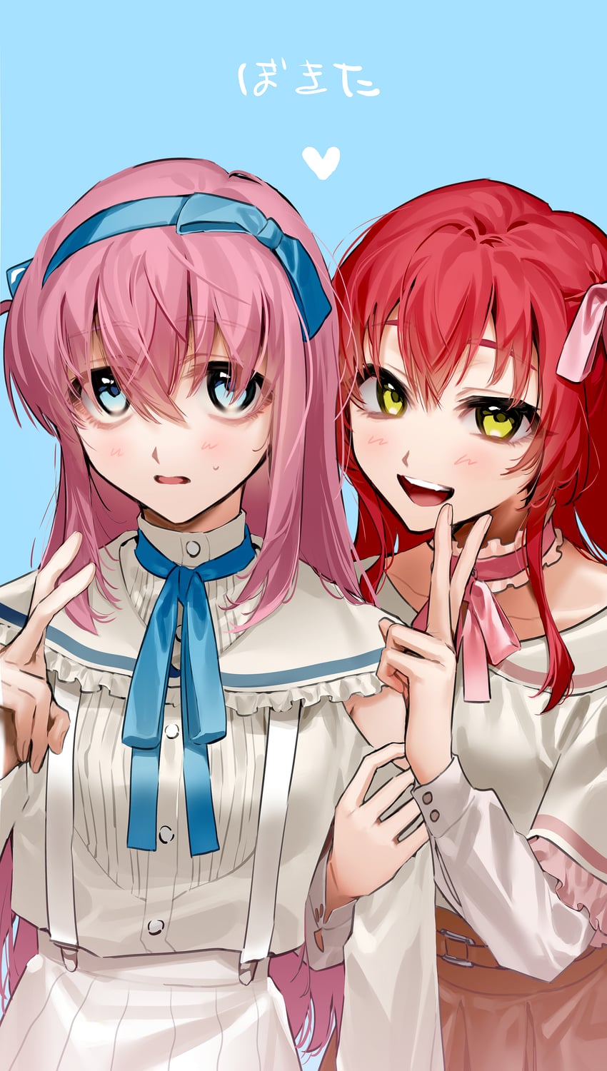 gotoh hitori and kita ikuyo (bocchi the rock!) drawn by ichimonjikun2