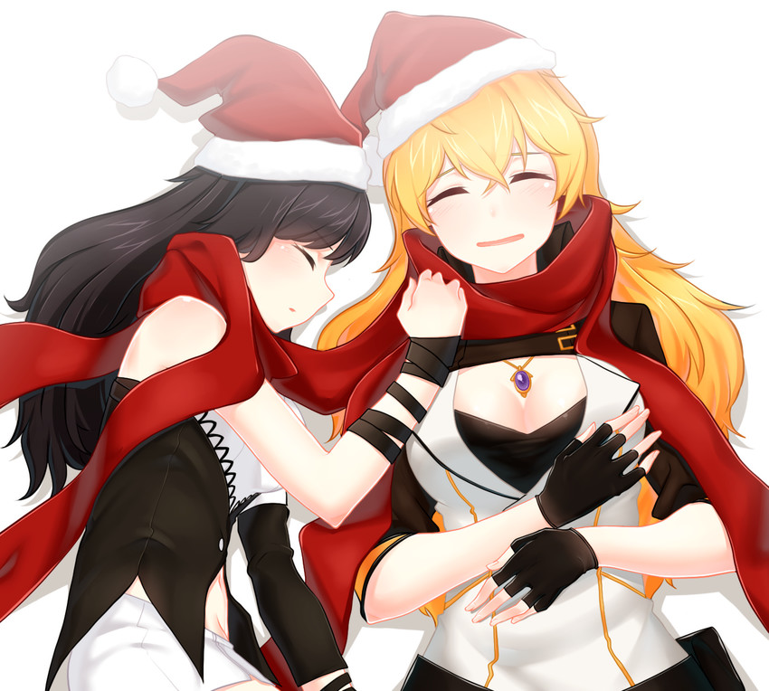 yang xiao long and blake belladonna (rwby) drawn by narynn