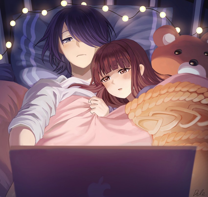 iino miko and ishigami yuu (kaguya-sama wa kokurasetai ~tensai-tachi no renai zunousen~) drawn by dule_(anhaidule)