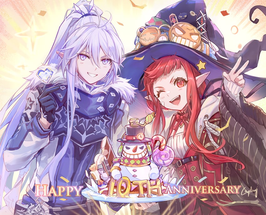 female mage, witch, male mage, geniewiz, and glacial master (dungeon and fighter) drawn by csyday