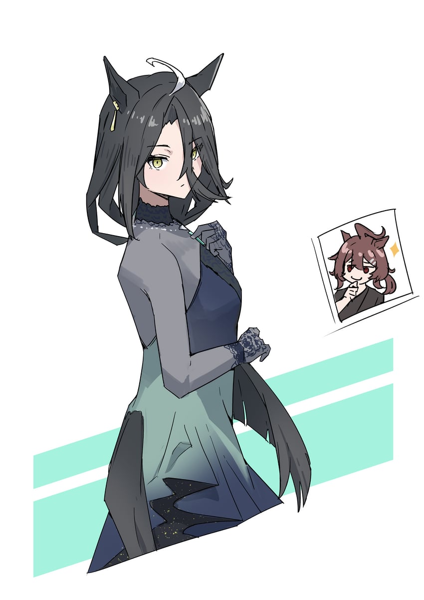 agnes tachyon and manhattan cafe (umamusume) drawn by mitsune_(3chune)