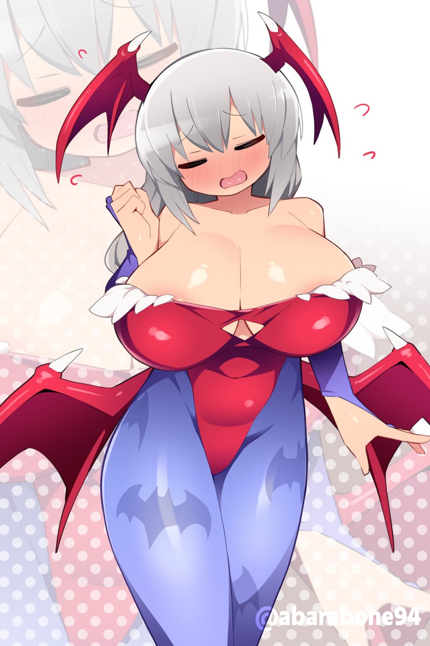 lilith and uzaki tsuki (darkstalkers and 1 more) drawn by abarai_(abarabone)