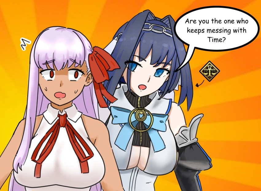 ouro kronii and bb (fate and 3 more) drawn by raskasar