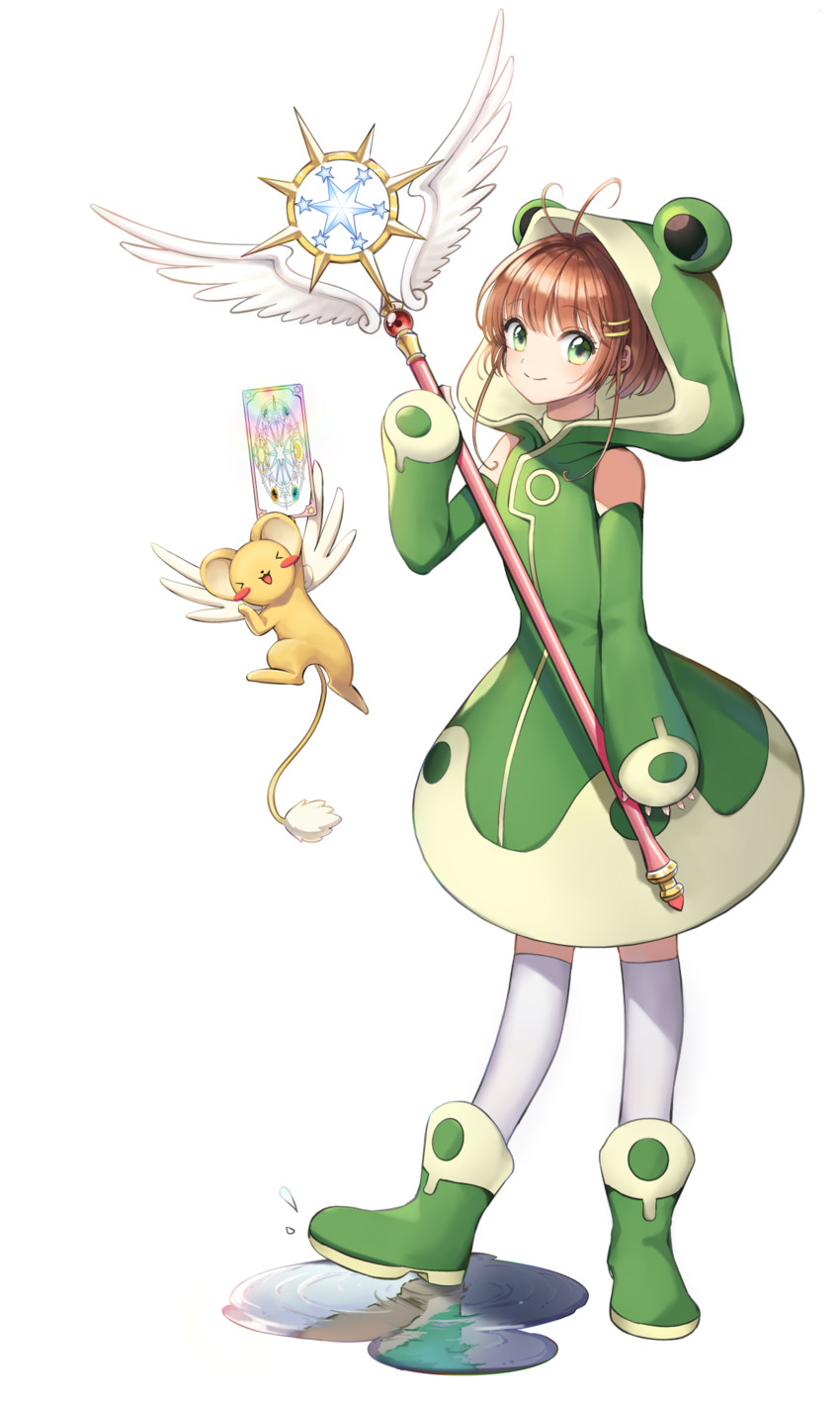 kinomoto sakura and kero (cardcaptor sakura and 1 more) drawn by bell_(akzkfhd45)
