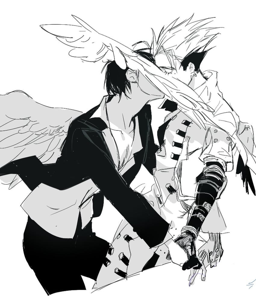 vash the stampede and nicholas d. wolfwood (trigun and 1 more) drawn by reorkkaxxa