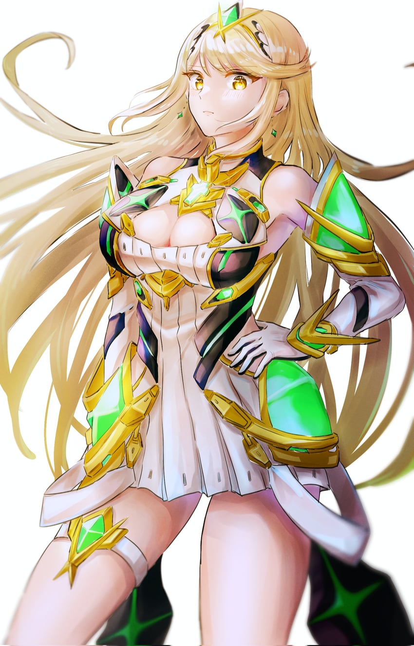 mythra (xenoblade chronicles and 1 more) drawn by hmk_3373