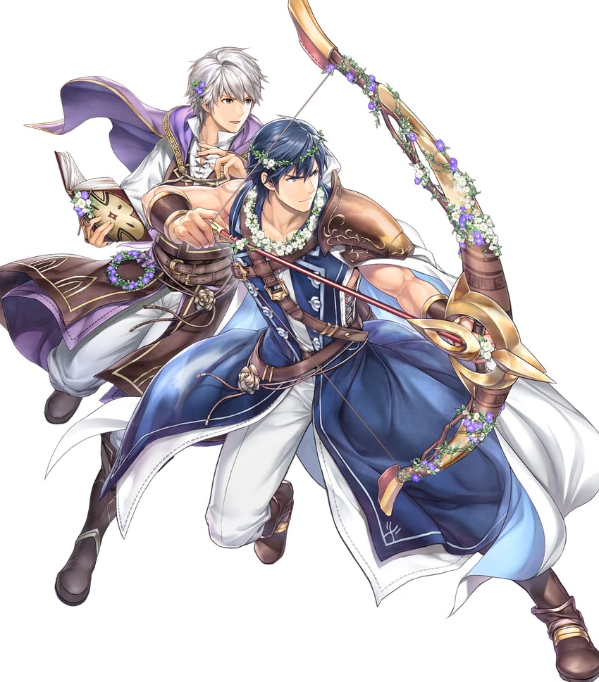 male robin and chrom (fire emblem and 2 more) drawn by yamada_koutarou