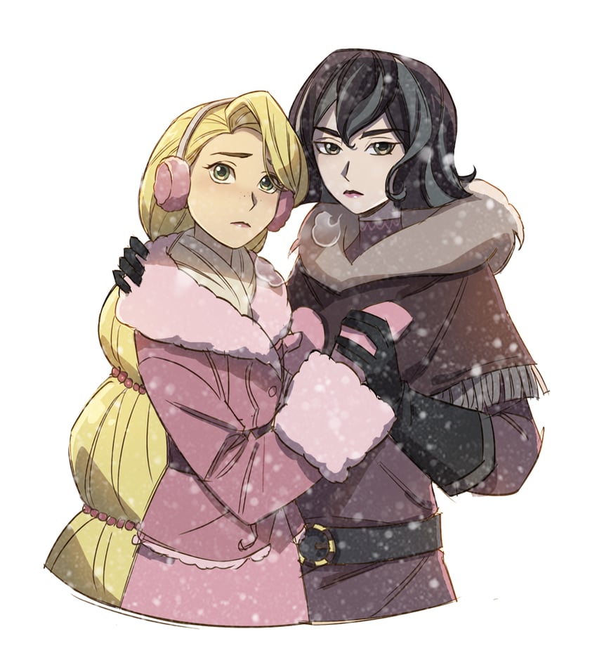 rapunzel and cassandra (tangled and 1 more) drawn by c0s0m2