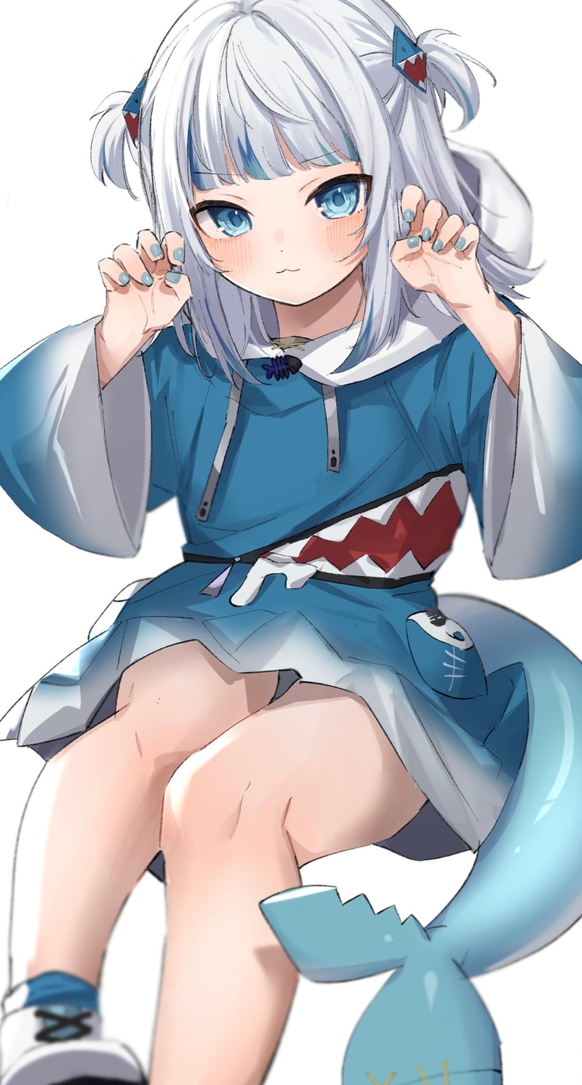 gawr gura (hololive and 1 more) drawn by 852_box
