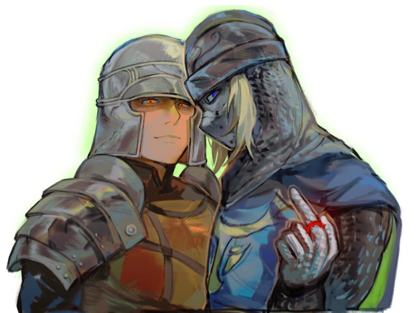 creighton of mirrah and mild mannered pate (dark souls and 1 more) drawn by guanzi_yoo
