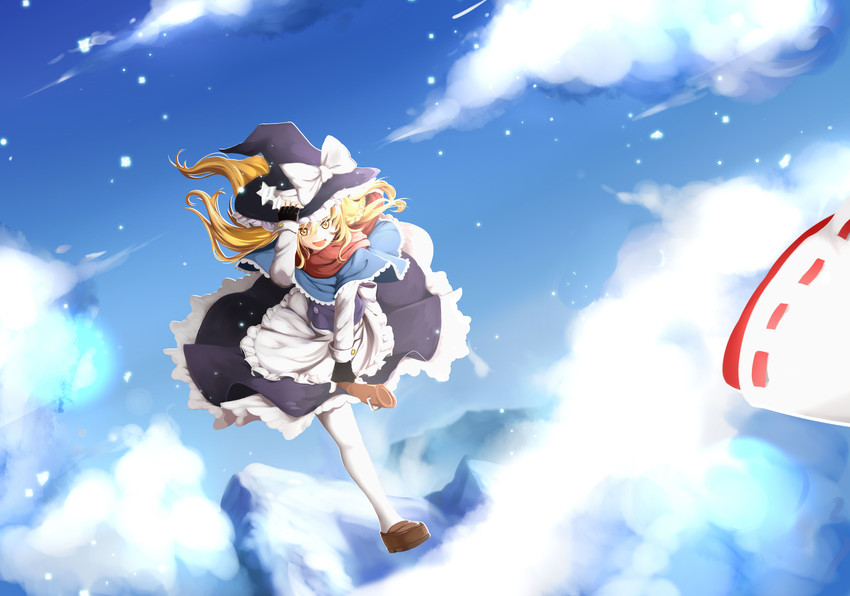 hakurei reimu and kirisame marisa (touhou) drawn by tendo_(zhazhatiantong)