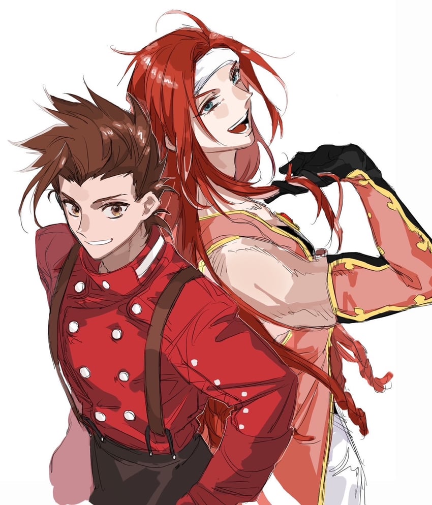 lloyd irving and zelos wilder (tales of and 1 more) drawn by aemono_(lemolemo_lmn)