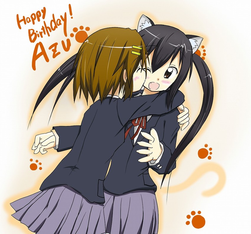 nakano azusa and hirasawa yui (k-on!) drawn by daihii