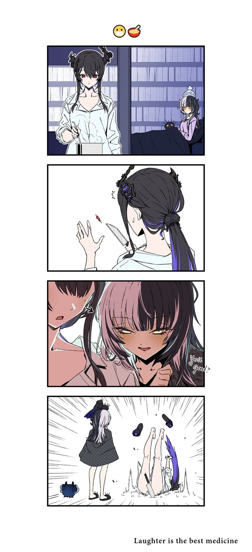 shiori novella and nerissa ravencroft (hololive and 1 more) drawn by taka_t