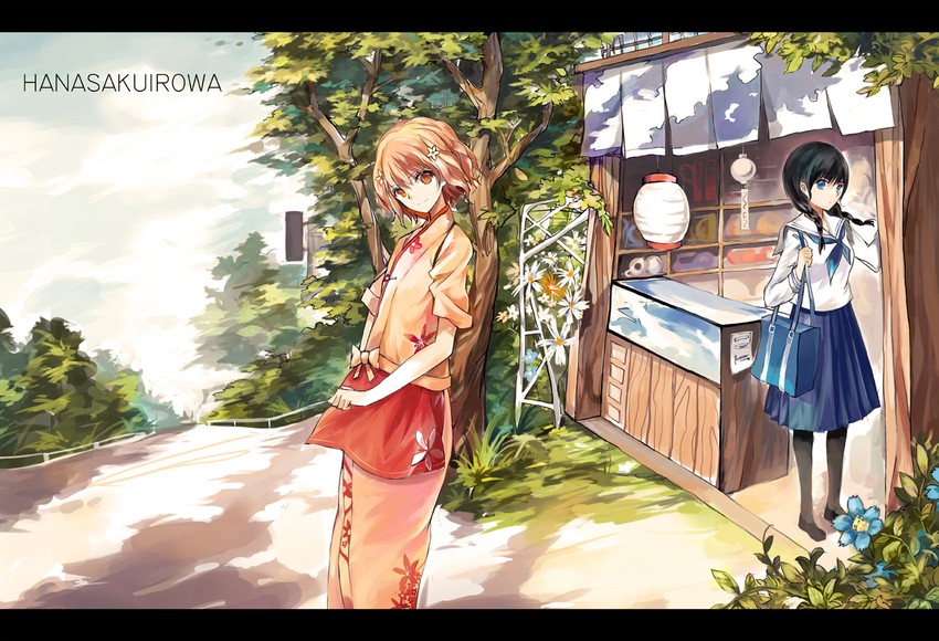 matsumae ohana and oshimizu nako (hanasaku iroha) drawn by qianshuhao