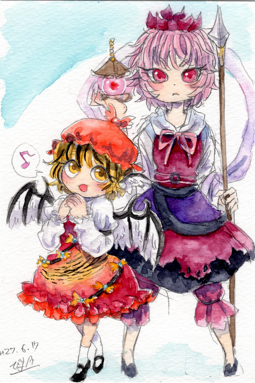 mystia lorelei and toramaru shou (touhou) drawn by piyo_(piyoko528)