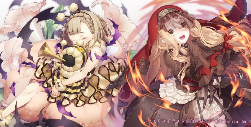 red riding hood and briar rose (sinoalice) drawn by takamiya_ren