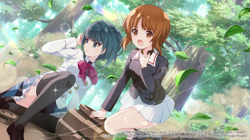 nishizumi miho and aizawa kazuha (girls und panzer and 1 more)