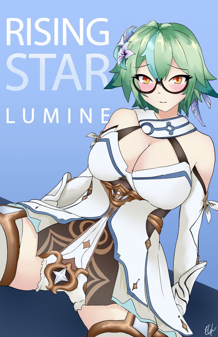 lumine and sucrose (genshin impact) drawn by daawnu