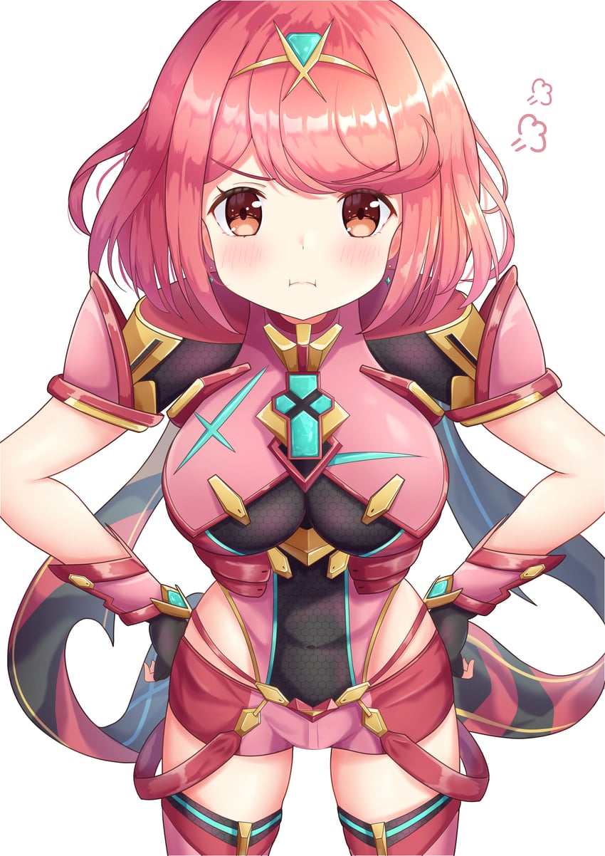 pyra (xenoblade chronicles and 1 more) drawn by kaede_(maple4rt)